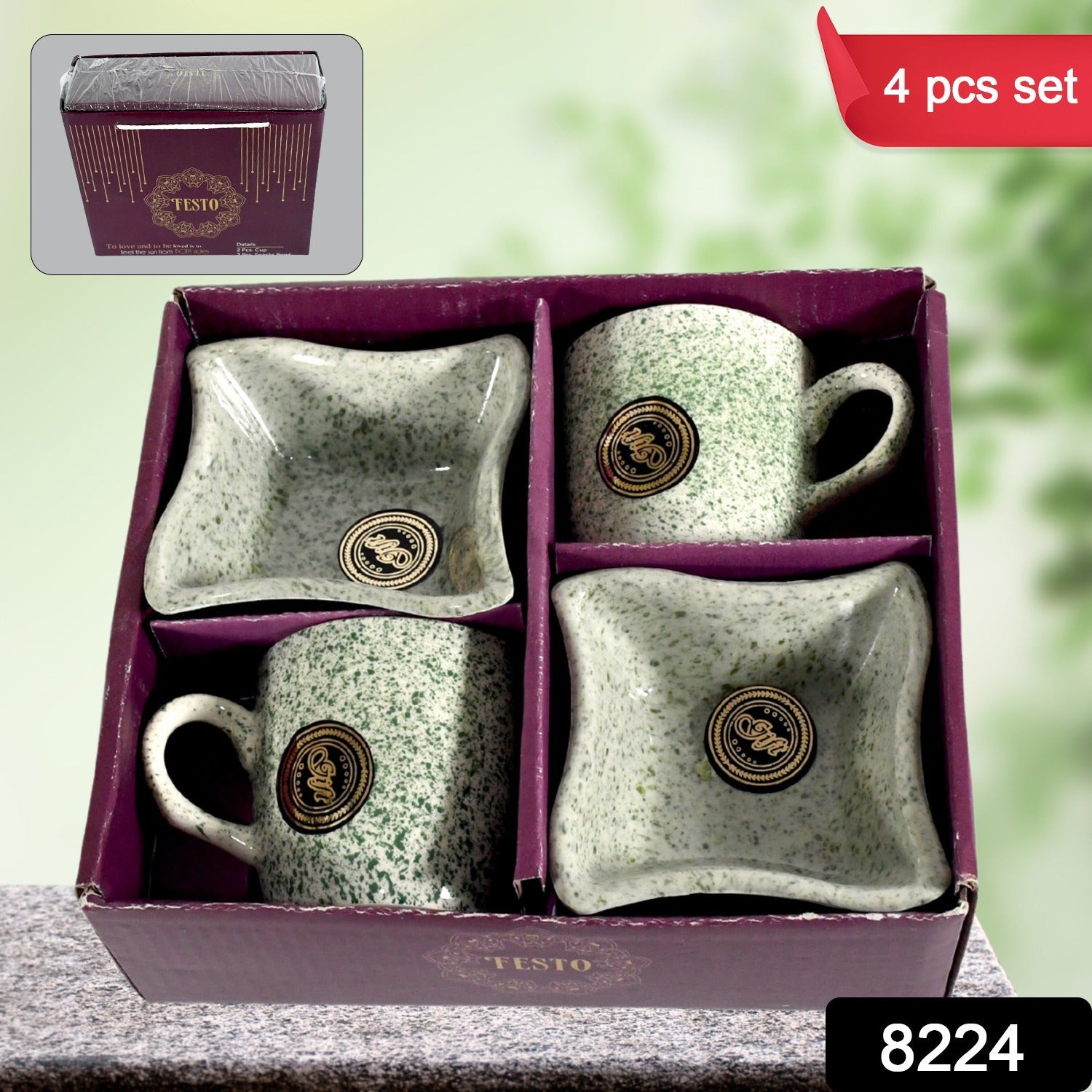 Ceramic Tea / cups / Mug Set Including Snacks / Serving Bowl Milk Cup, Coffee Cup, Tea Cup, Breakfast Cup, Drinking Mug or Outdoor for Household, Gift for Birthday, Wedding Party (4 Pcs set) Ceramic Tea / cups / Mug Set Including Snacks / Serving Bowl Milk Cup, Coffee Cup, Tea Cup, Breakfast Cup, Drinking Mug or Outdoor for Household, Gift for Birthday, Wedding Party (4 Pcs set)